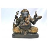 Antique Sino-Tibetan Bronze and Gilt Ganesha