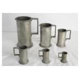 Valencia, Spain Pewter measuring cups
