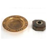 Tiffany 842 Inkwell & 413 bronze plate