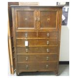 Craftsman Style Oak Dresser inlaid