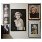 Collection of 5 Marilyn Monroe Framed Prints
