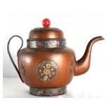 Republic Period Old Chinese Cloisonne tea pot
