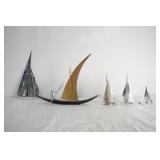 Chrome art modern sail ships