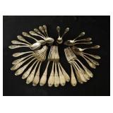 Antique Henry Hebbard Coin silver Spoons and Forks