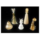 5 Murano glass perfume bottles