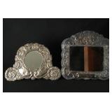 2 Embossed silver Mexico dresser mirrors