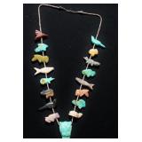 Navajo Fetish & Heishi Bead Necklace