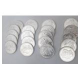20 BU 1921-D Morgan silver dollars