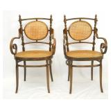 Attributed to Michael Thonet Cane Bistro chairs