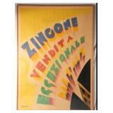 Art Deco "Zincone" Italian Advertising Art Poster