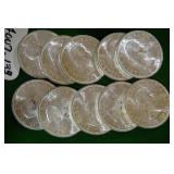 20 BU Canadian 1960 Silver dollar coins