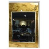 La Barge reverse painted beveled mirror