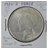 1934-D Micro D Peace Dollar