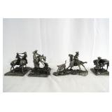 Four Pewter sculpture by Donald Poland