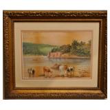 W.C. Rymer watercolor - 11" x 16" Pastoral