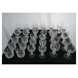 30 pcs Cut Crystal stemware