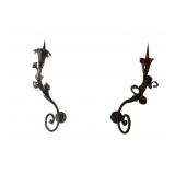 18/19th cent Wrought iron wall candle sconces