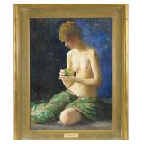 Attributed to Guy Rose Nude Oil on Canvas