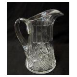 Antique Cut Glass Crystal Pitcher