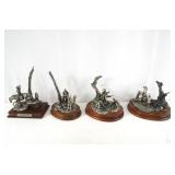 Four Pewter sculptures by Donald Polland