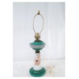 Rare 19th cent.  Kerosene lamp w hand