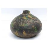 18th/19th c. Chinese Incised Bud Vase or Ink Jar