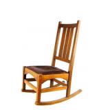 Early Gustav Stickley Arts n Crafts Sewing Rocker