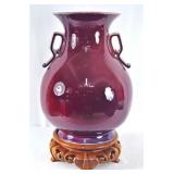 Large Republic Period Chinese Plum Glaze Vase