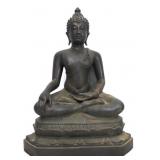 Antique Bronze Seated Sukhothai Buddha