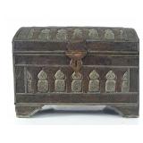 Antique Moroccan Chased Mixed Metal Chest