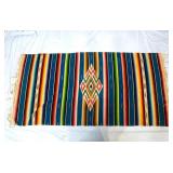 Mexican Rainbow Saltillo Wool Serape Weaving