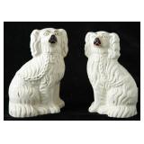 Pair of antique Staffordshire dogs