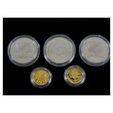 1987 U.S. Constitution $5 Gold & Silver Dollars