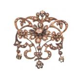 An Antique Diamond Floral Victorian  Brooch