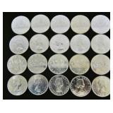 Twenty 1963 BU Canadian .999 Silver Dollar Coins