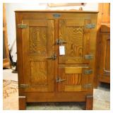 Antique American Oak Ice Box