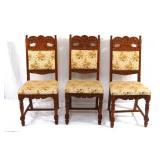 Set of 6  American oak antique chairs