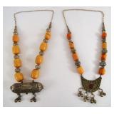 Ethnographic Yemen Silver beaded necklaces