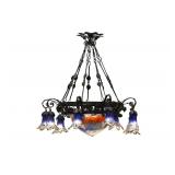 Art glass chandelier