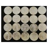 Twenty 1890-S Morgan Silver Dollars