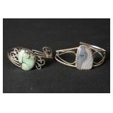 Two Navajo cuff Bracelets