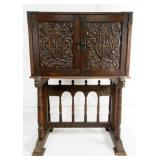 French highly carved Baroque 2 door wine-cabinet
