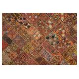 Vntg Bohemia India mirrored & embroidered tapestry