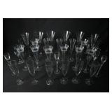Collection of 30 Fluted stemware glasses