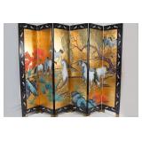 Outstanding 6 panel Oriental screen  with horses