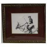 A signed Polo Portrait Framed
