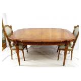 French Louis XVI style dining table & chairs