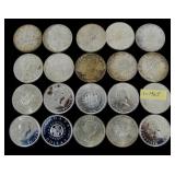 Twenty Canadian Silver Dollars .999 Silver