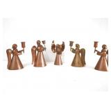 Los Castillo Taxco Copper angels candlesticks