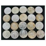 Twenty Unc. 1965 Canadian .999 Silver Dollars